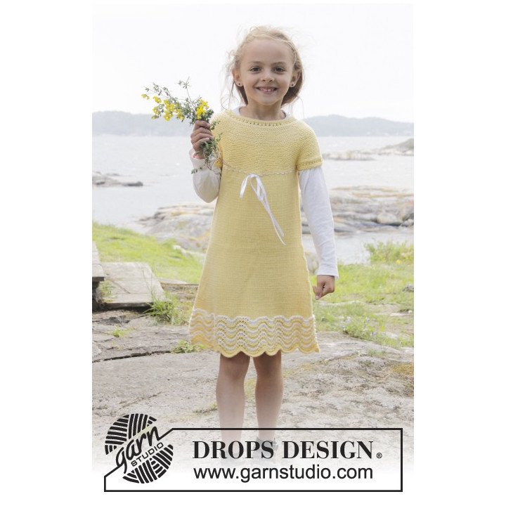 Patrones gratis vestido tejido niña