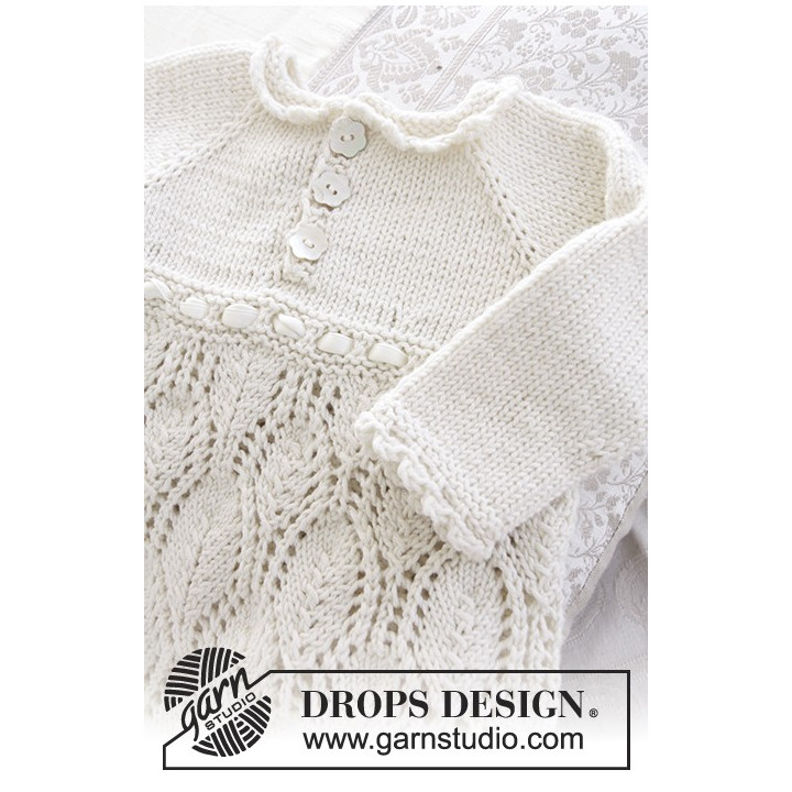 Vestido para bautizo tejido patrón Drops