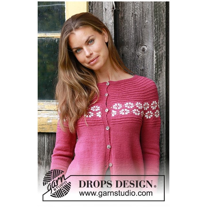 Patrón Daisy Delight Cardigan by Drops Design
