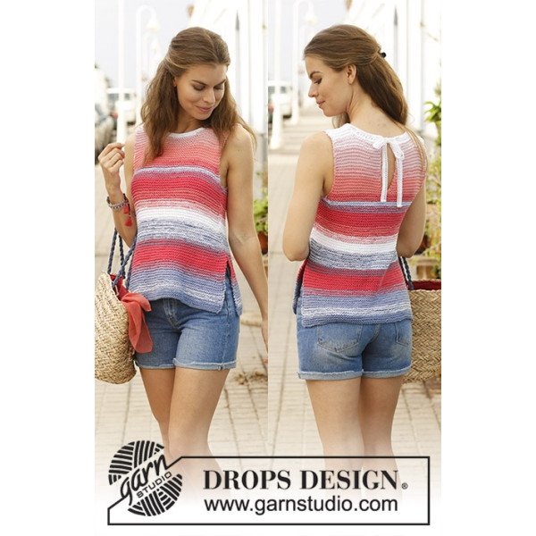 Malibu Top de verano tejido a rayas